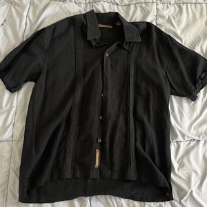 Black button down shirt